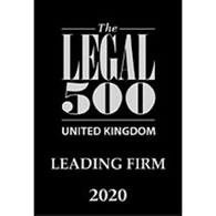 Legal 500 Leading Firm 2020